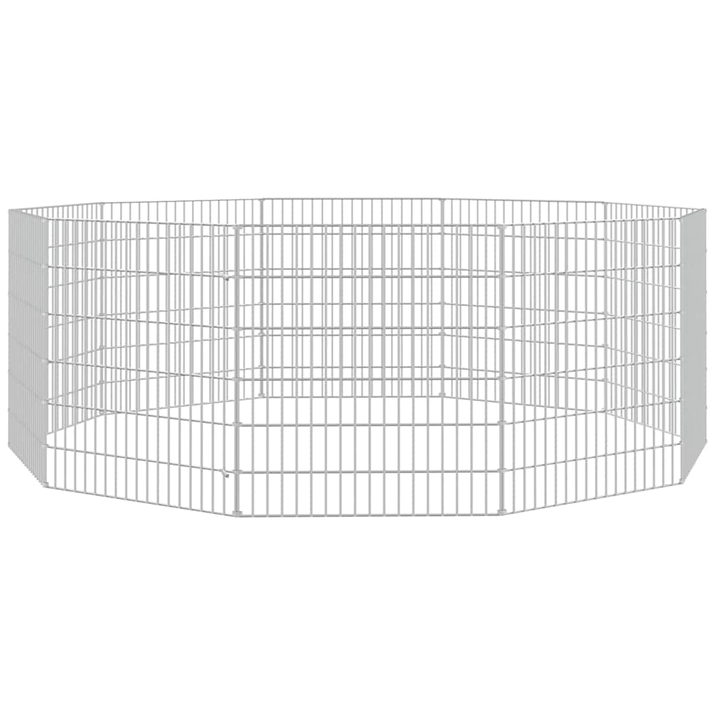 vidaXL Husdjursbur 10-panel 54x60 cm galvaniserat järn