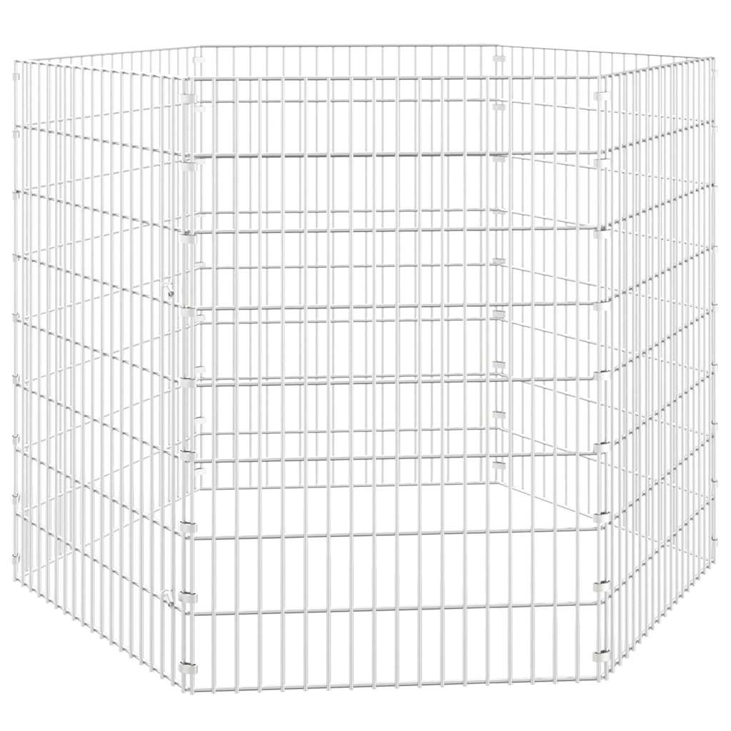 vidaXL Husdjursbur 6-panel 54x80 cm galvaniserat järn