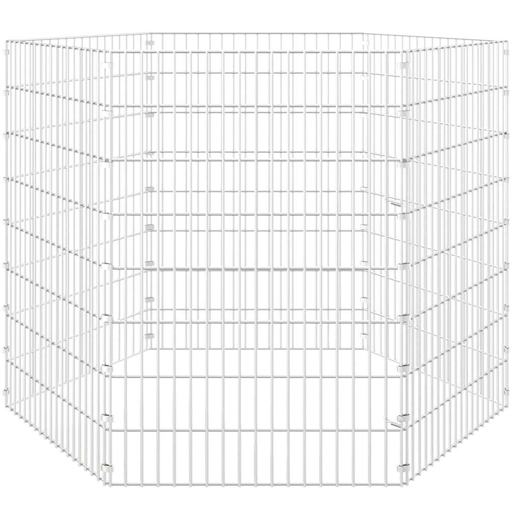 vidaXL Husdjursbur 6-panel 54x80 cm galvaniserat järn