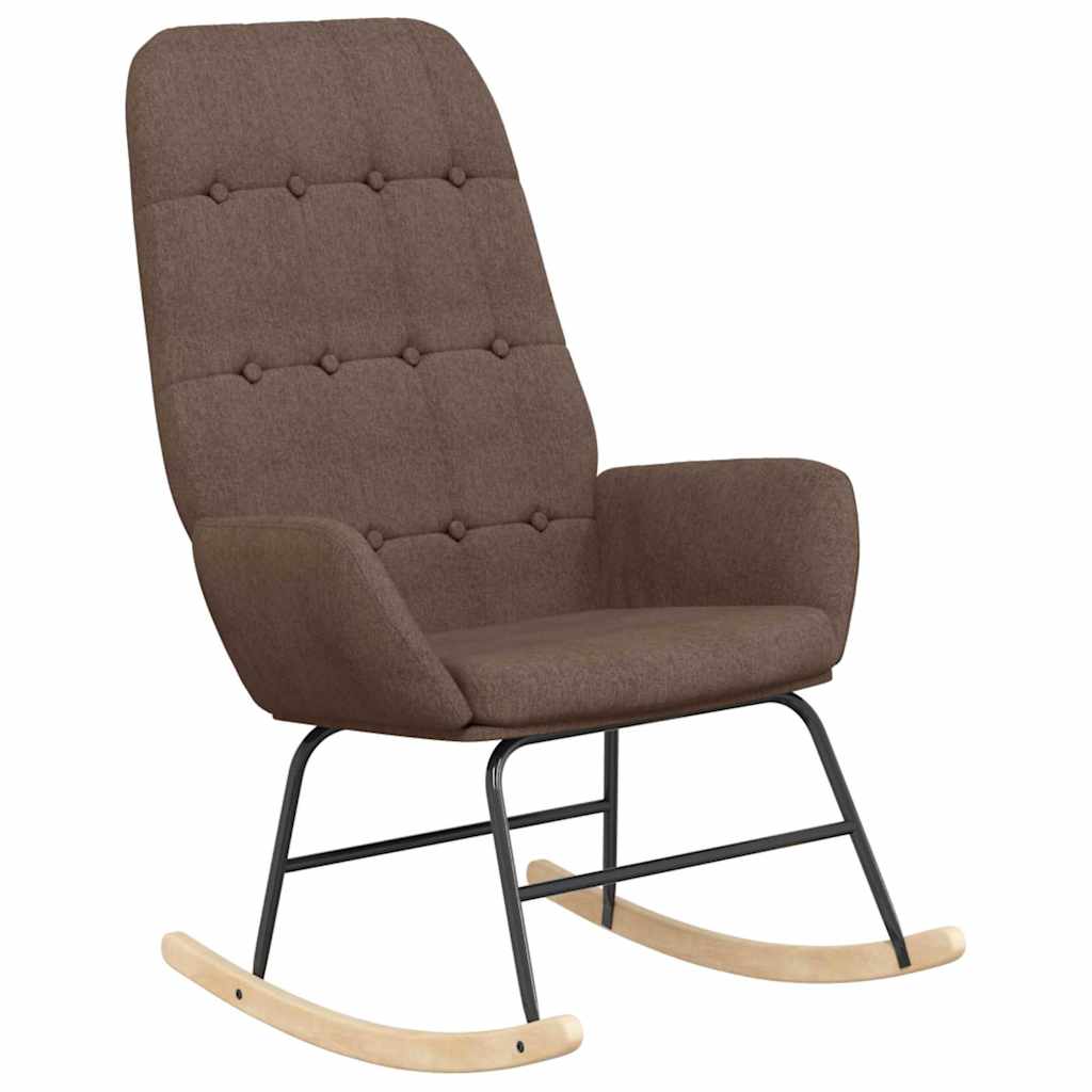 vidaXL Gungstol med fotpall taupe tyg