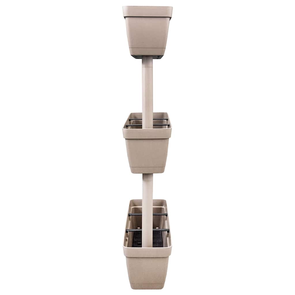 vidaXL Blomlådor 6 st 100 cm taupe
