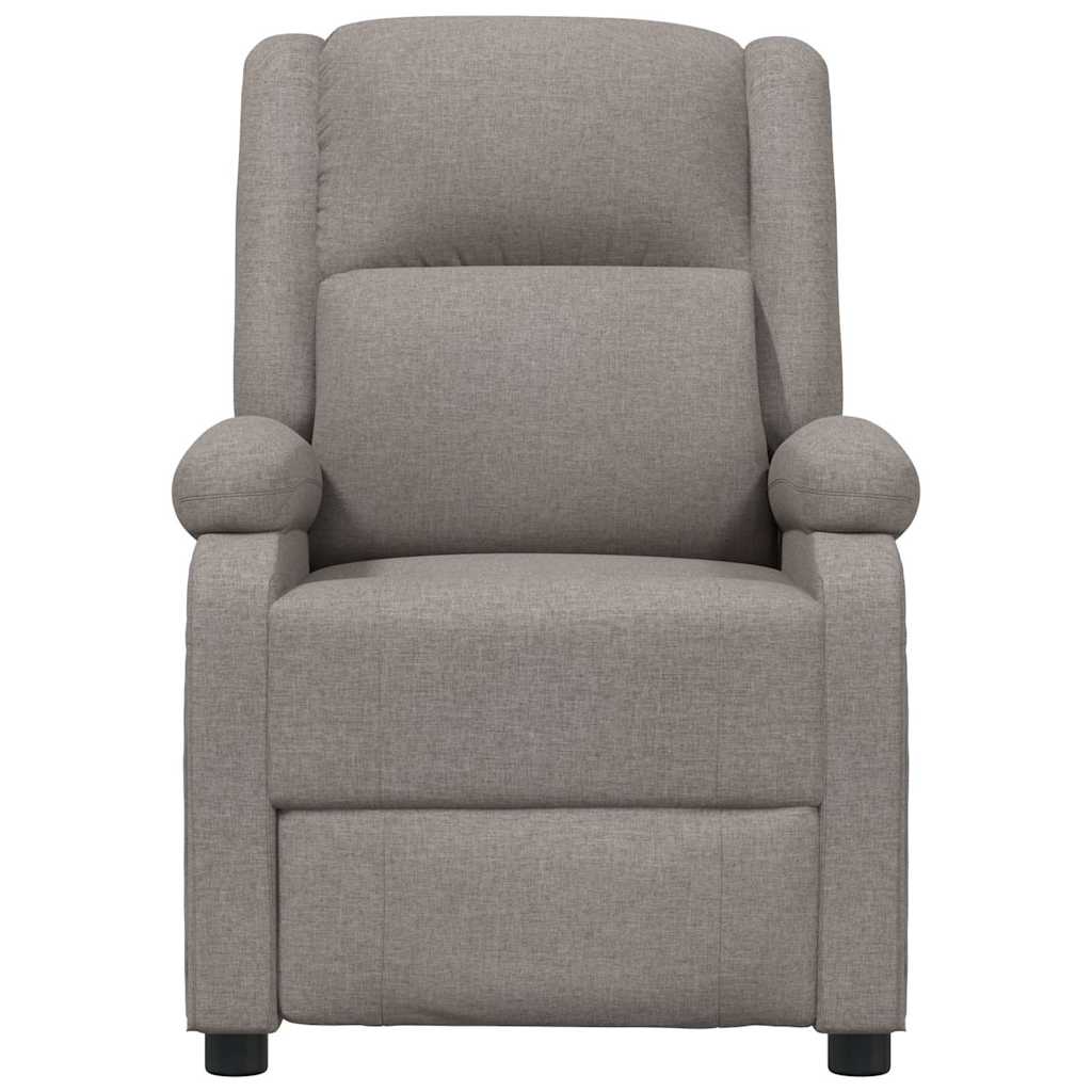 vidaXL Elektrisk massagefåtölj taupe tyg