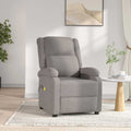 vidaXL Elektrisk massagefåtölj taupe tyg