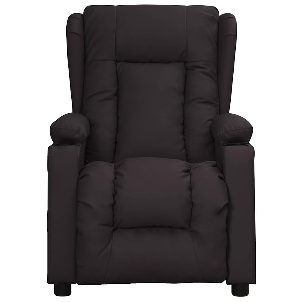 vidaXL Elektrisk massagefåtölj svart konstläder