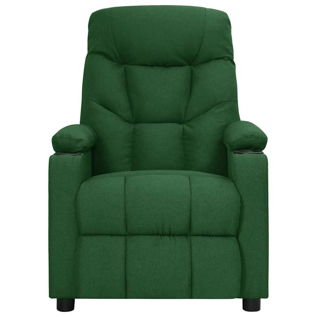 vidaXL Massagefåtölj mörkgrön tyg