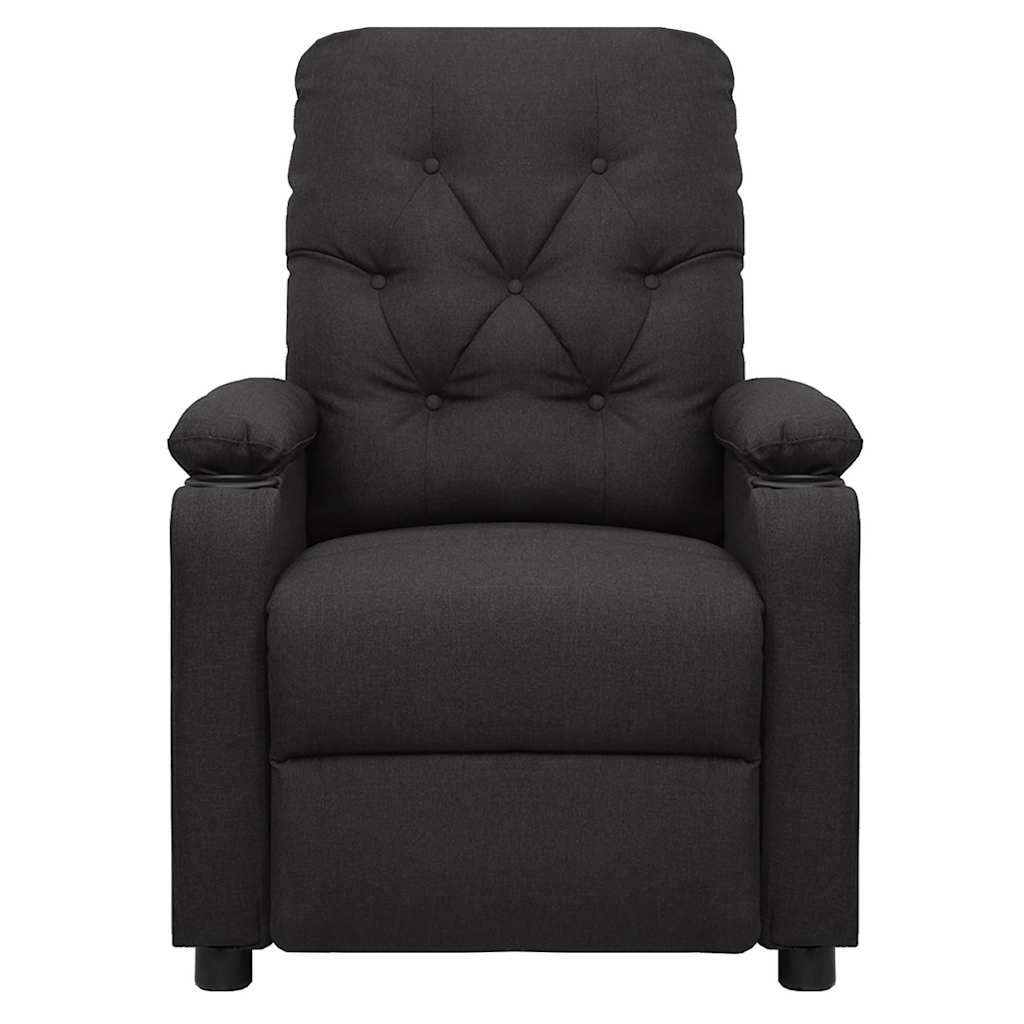 vidaXL Elektrisk massagefåtölj svart tyg