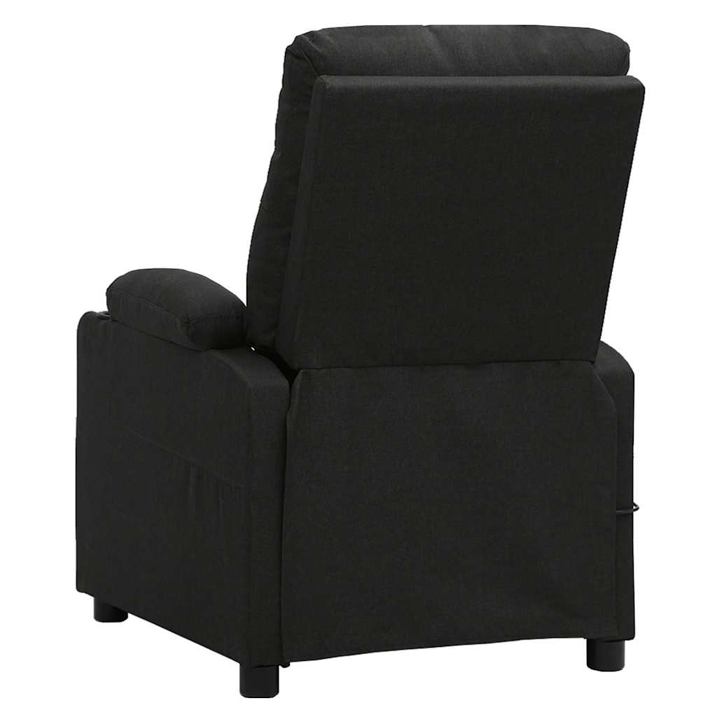 vidaXL Elektrisk massagefåtölj svart tyg
