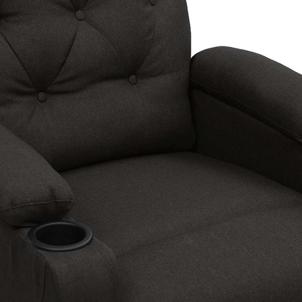 vidaXL Elektrisk massagefåtölj svart tyg