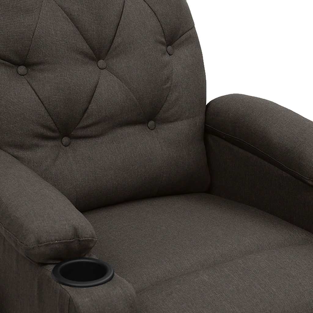 vidaXL Elektrisk massagefåtölj taupe tyg