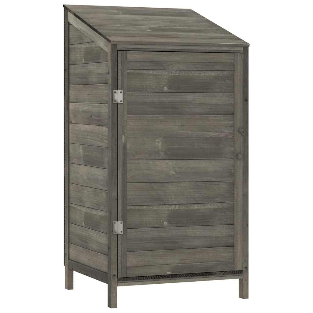 vidaXL Trädgårdsbod antracit 55x52x112 cm massivt granträ