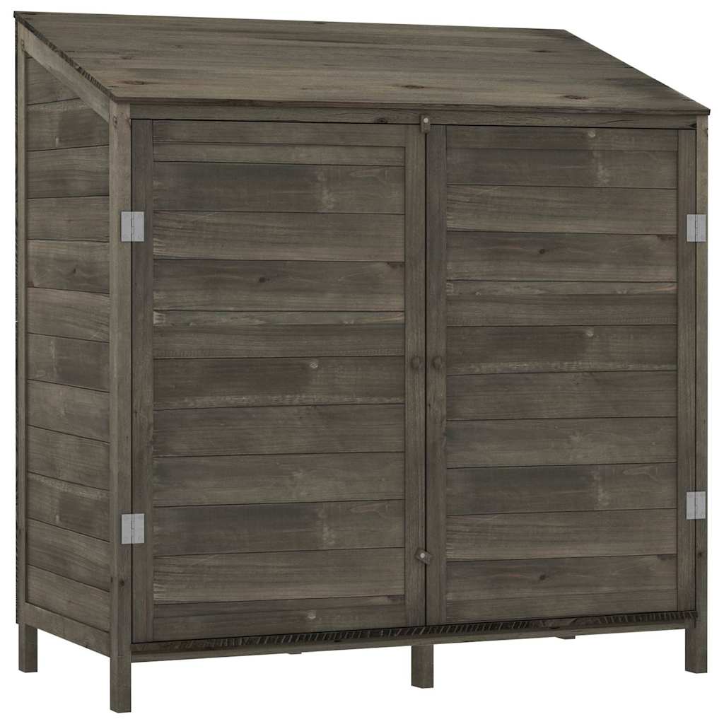vidaXL Trädgårdsbod antracit 102x52x112 cm massivt granträ
