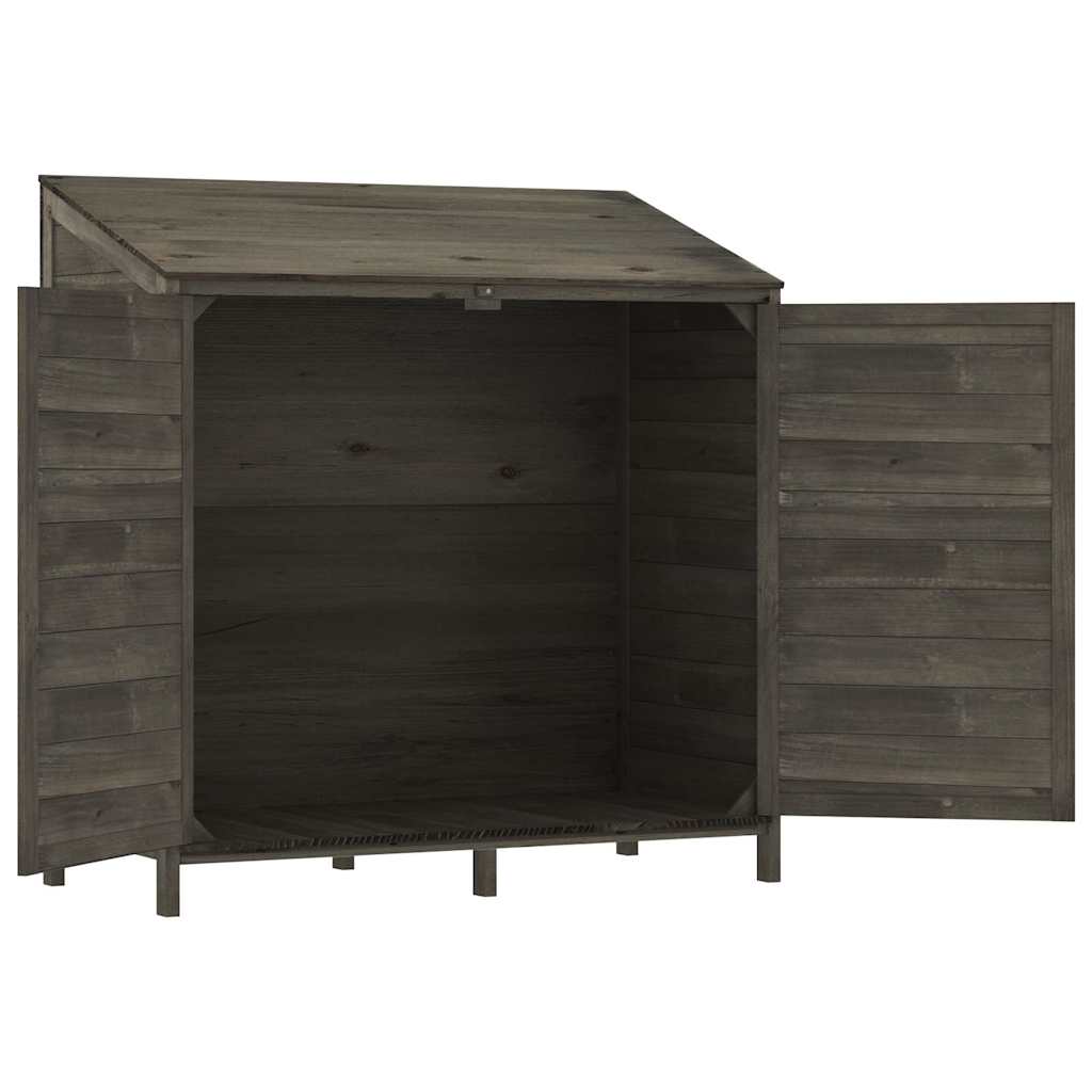 vidaXL Trädgårdsbod antracit 102x52x112 cm massivt granträ