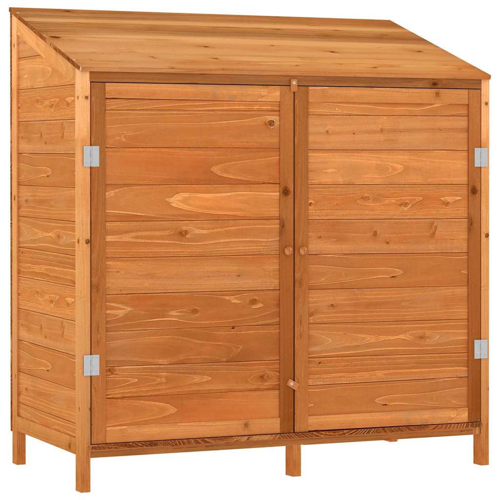 vidaXL Trädgårdsbod brun 102x52x112 cm massivt granträ