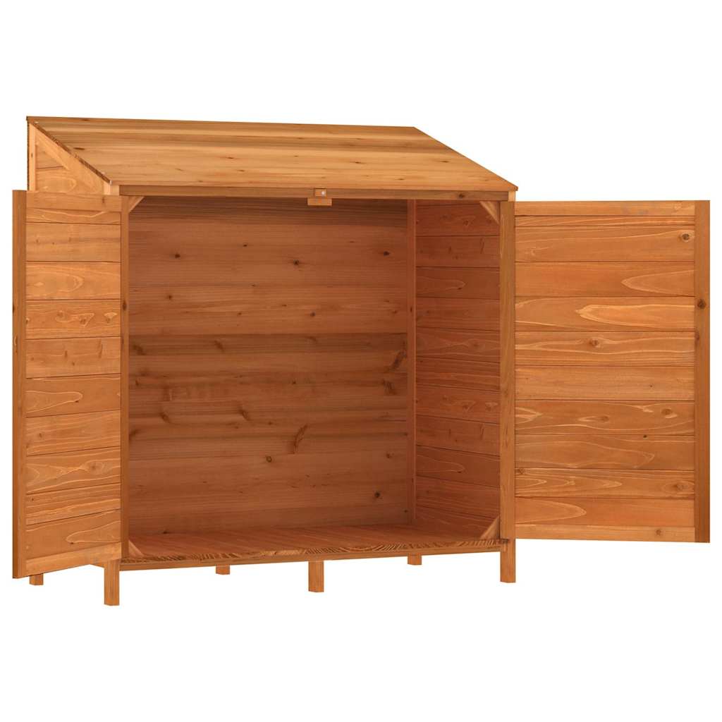 vidaXL Trädgårdsbod brun 102x52x112 cm massivt granträ