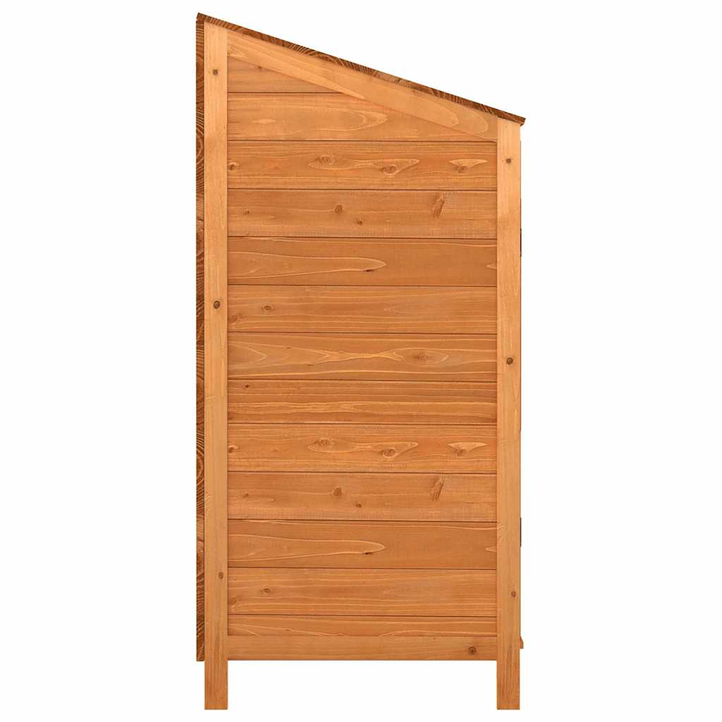vidaXL Trädgårdsbod brun 102x52x112 cm massivt granträ