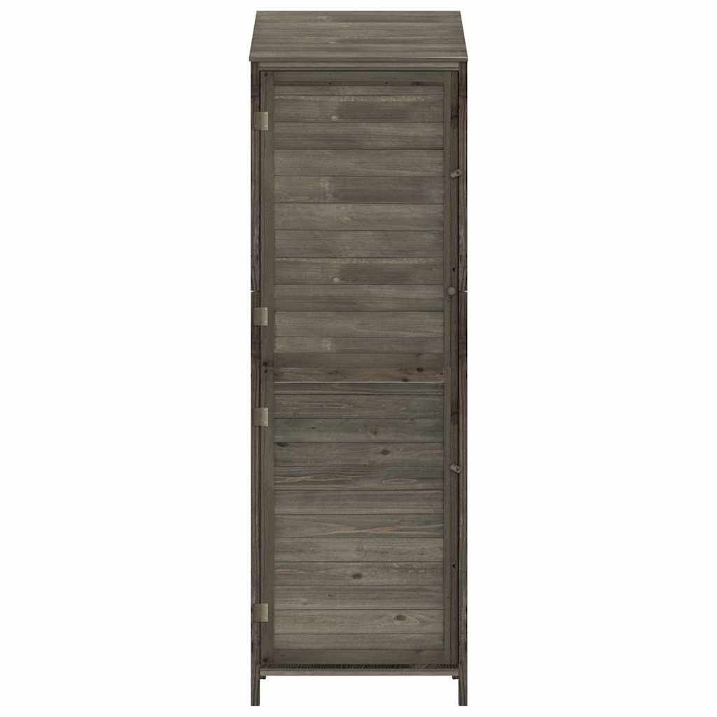 vidaXL Trädgårdsbod antracit 55x52x174,5 cm massivt granträ