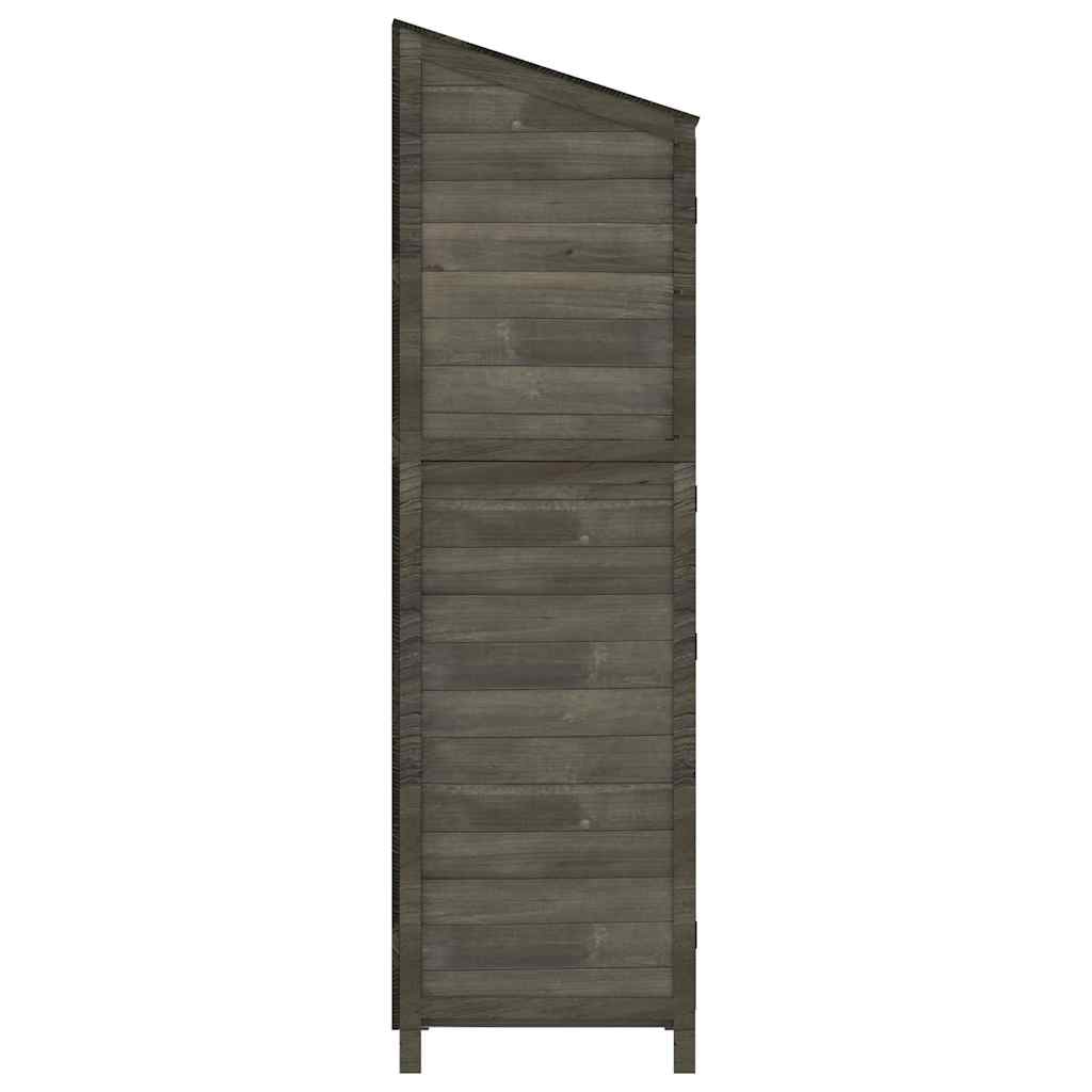 vidaXL Trädgårdsbod antracit 55x52x174,5 cm massivt granträ
