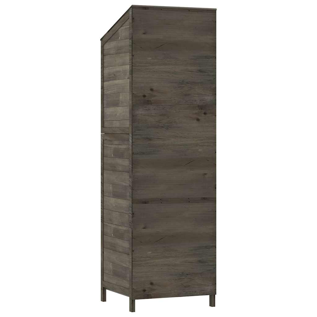 vidaXL Trädgårdsbod antracit 55x52x174,5 cm massivt granträ