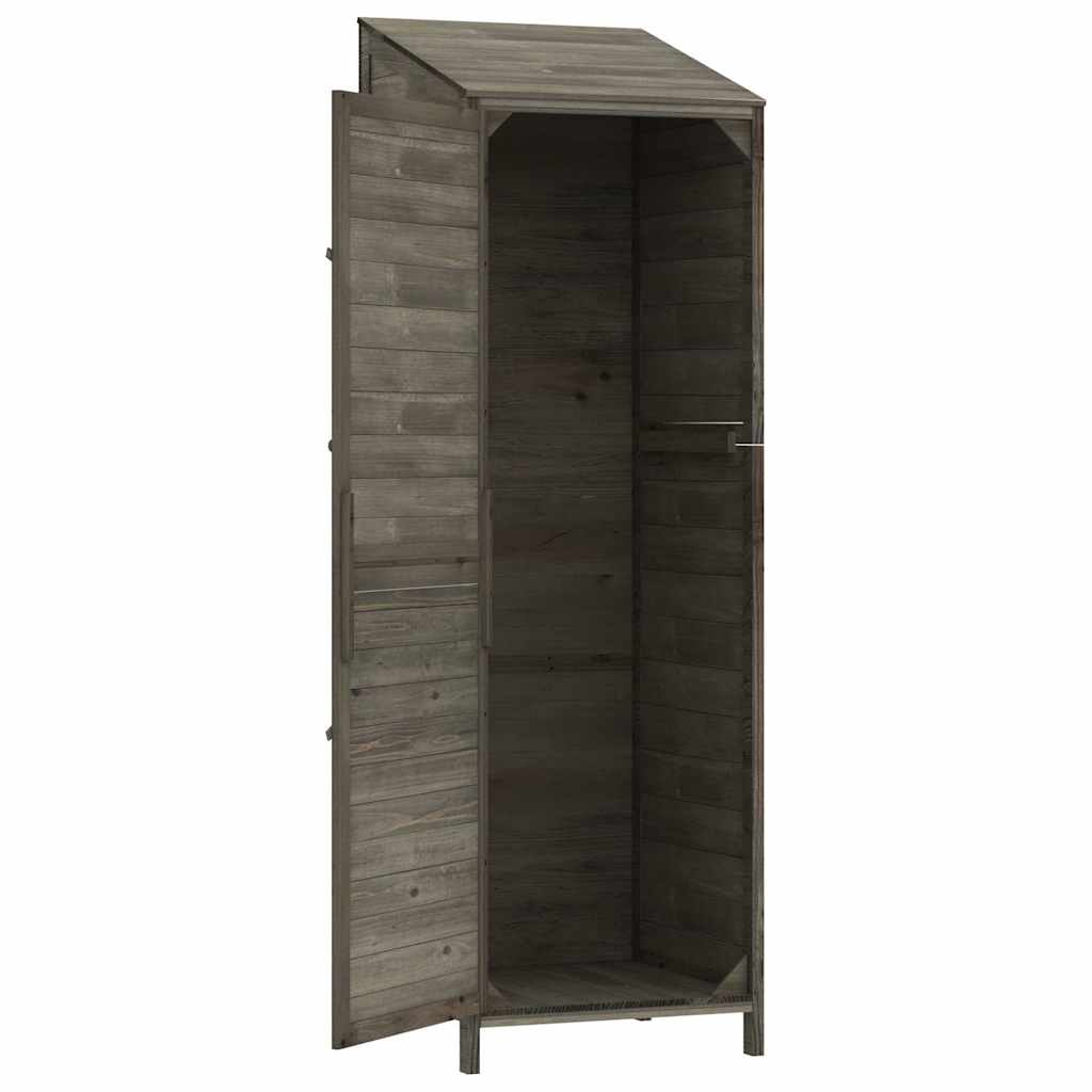vidaXL Trädgårdsbod antracit 55x52x174,5 cm massivt granträ