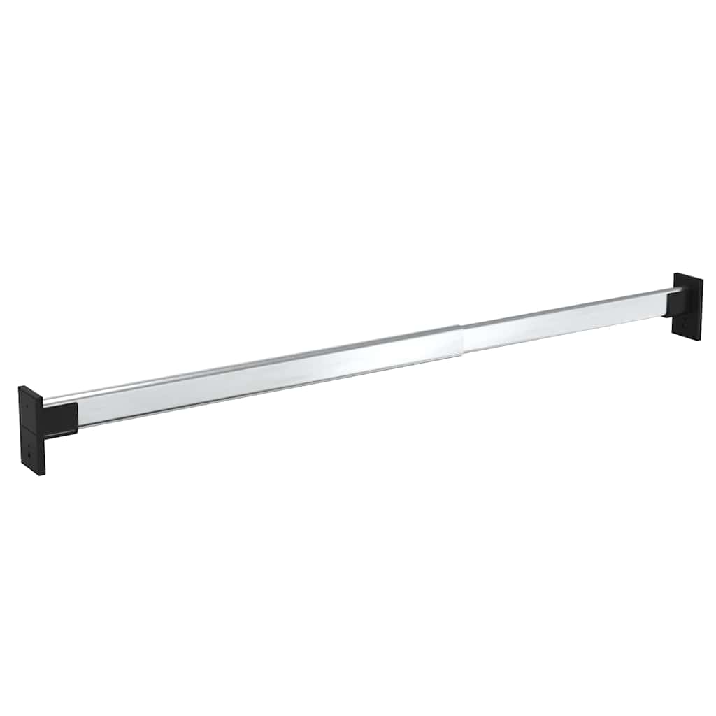 vidaXL Teleskopiska garderobsskenor 2 st silver 58-100 cm