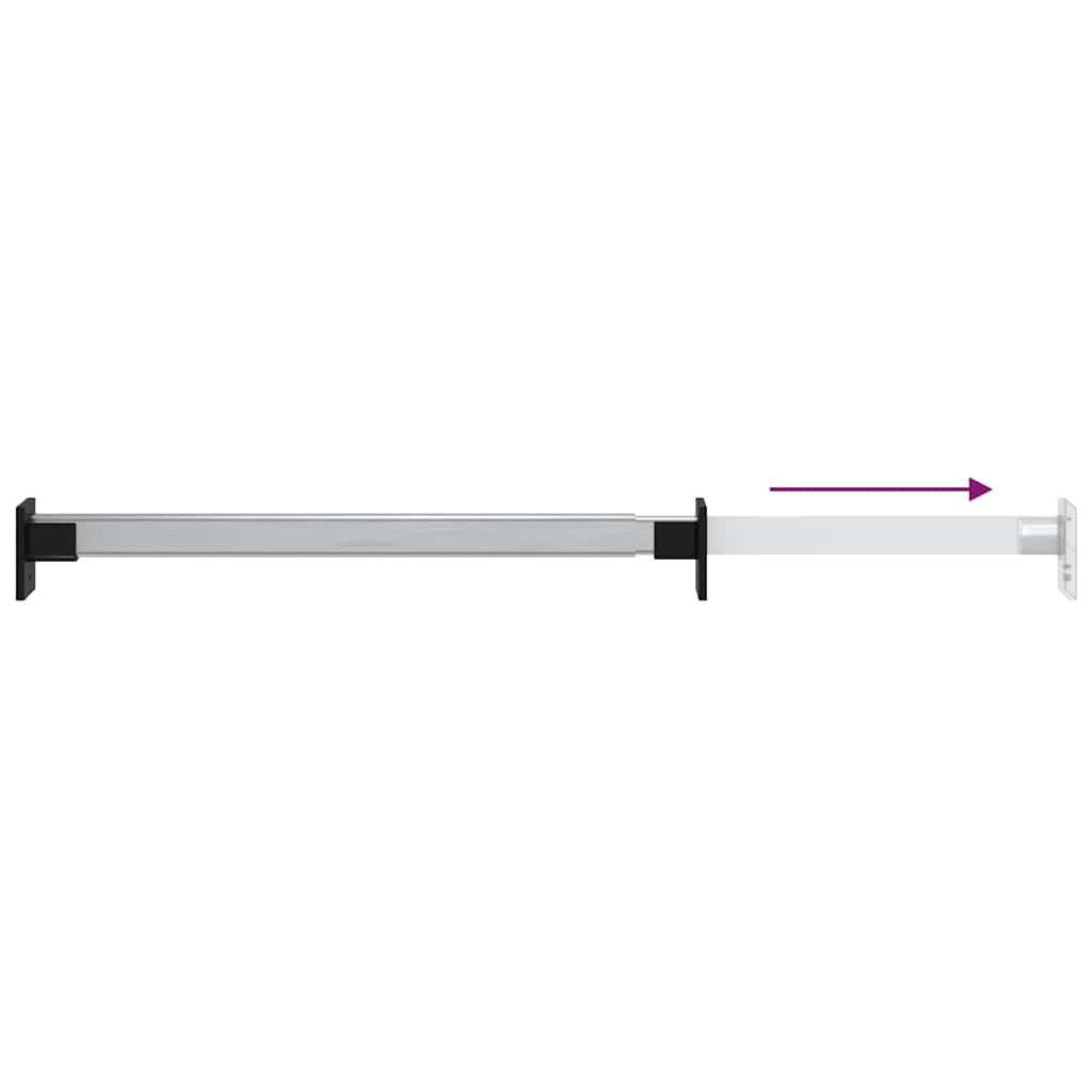 vidaXL Teleskopiska garderobsskenor 2 st silver 58-100 cm