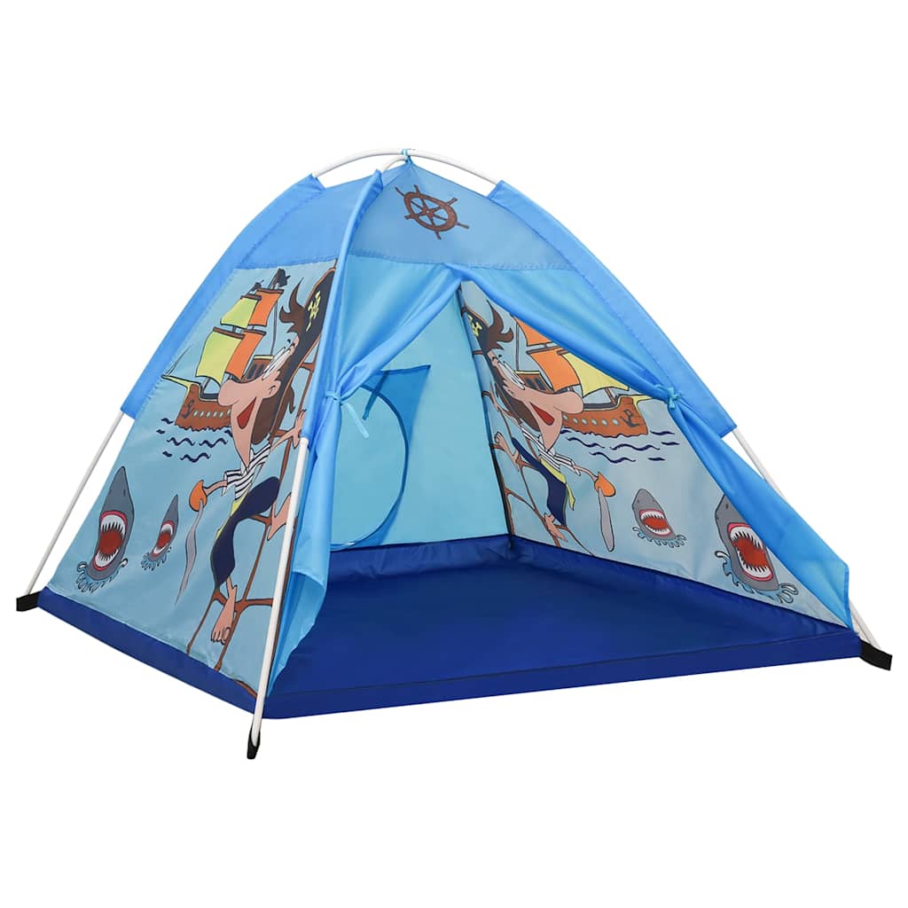 vidaXL Lektält med 250 bollar blå 120x120x90 cm