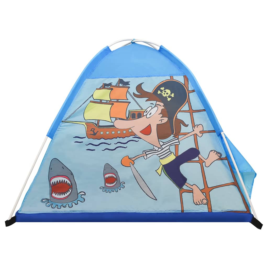 vidaXL Lektält med 250 bollar blå 120x120x90 cm