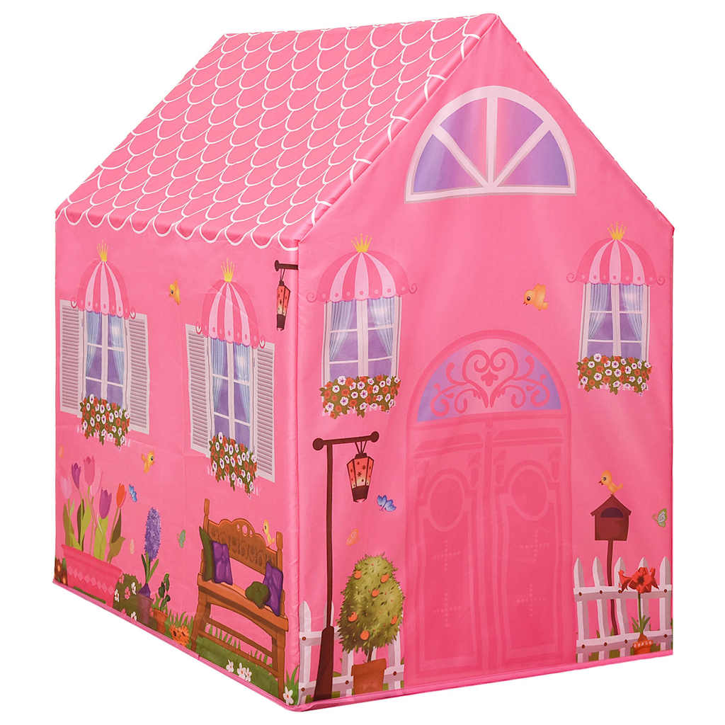 vidaXL Lektält med 250 bollar Rosa 69x94x104 cm