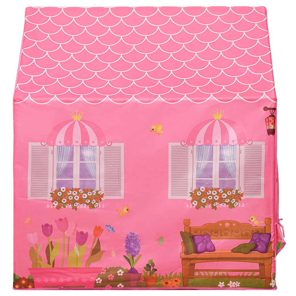 vidaXL Lektält med 250 bollar Rosa 69x94x104 cm