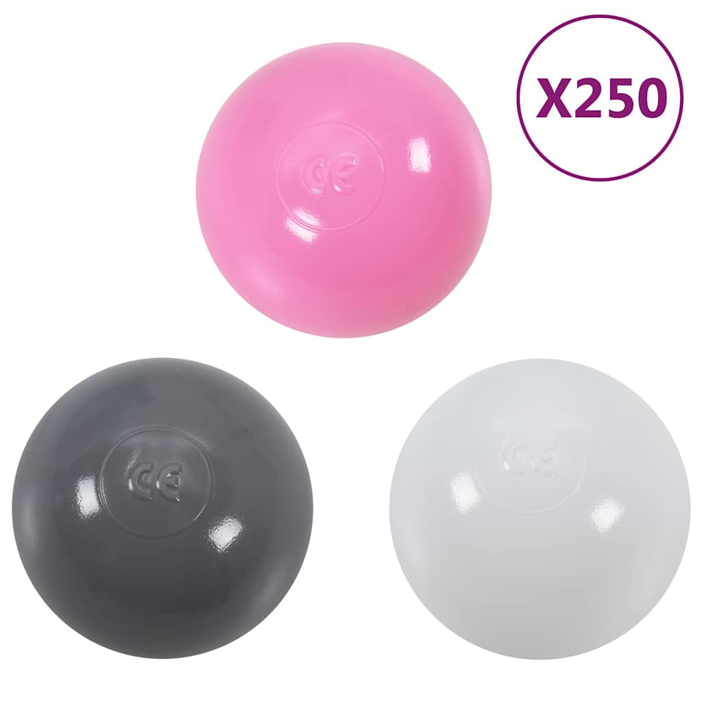 vidaXL Lektält med 250 bollar Rosa 69x94x104 cm
