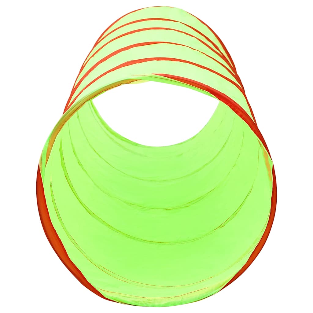 vidaXL Lektunnel med 250 bollar grön 175 cm polyester