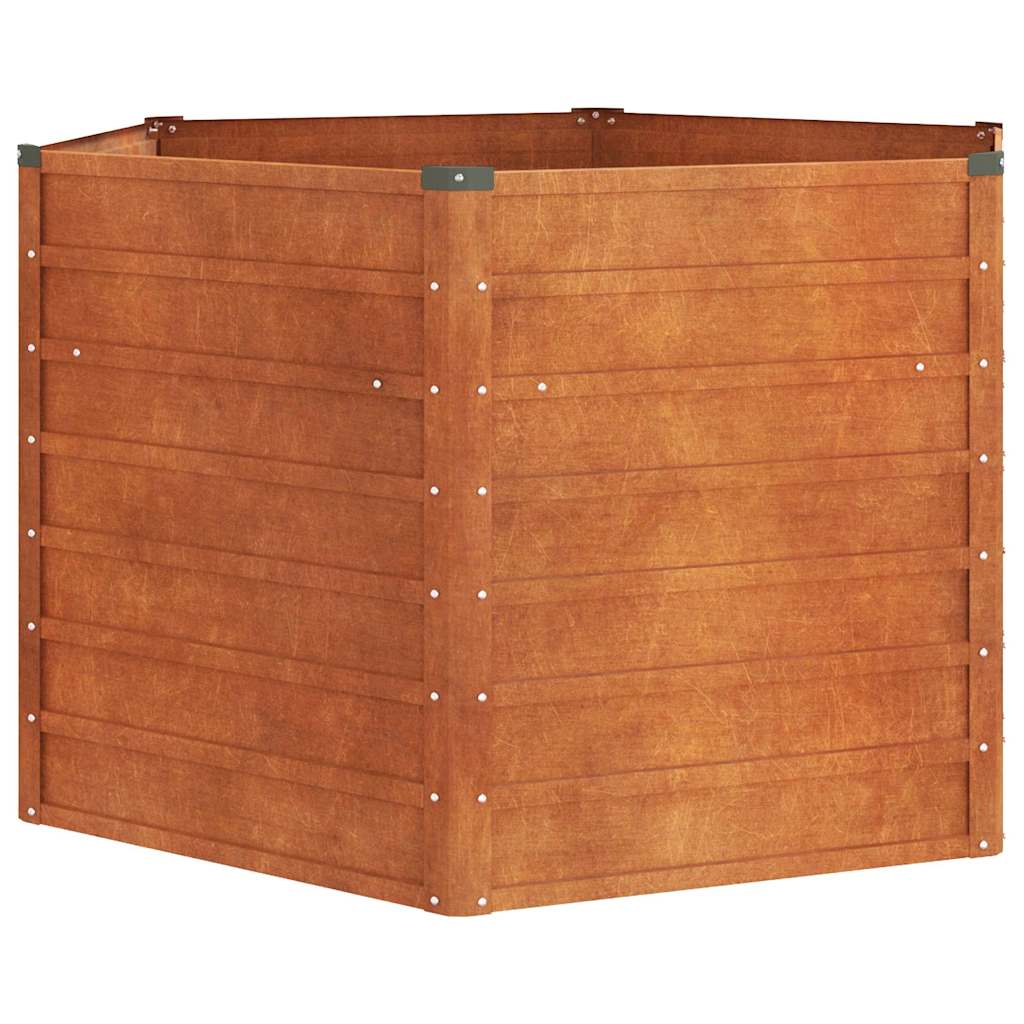 vidaXL Odlingslåda rostig 129x129x77 cm rosttrögt stål