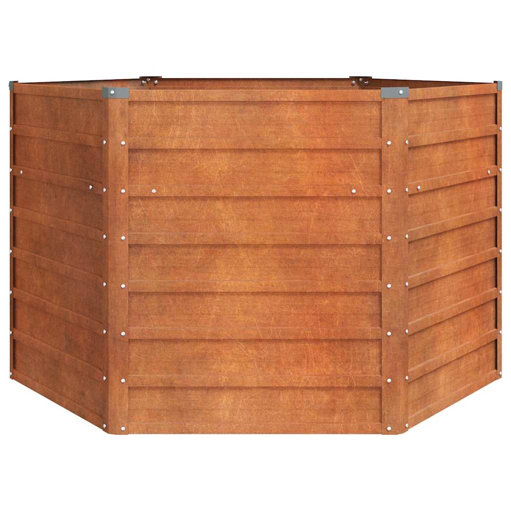 vidaXL Odlingslåda rostig 129x129x77 cm rosttrögt stål