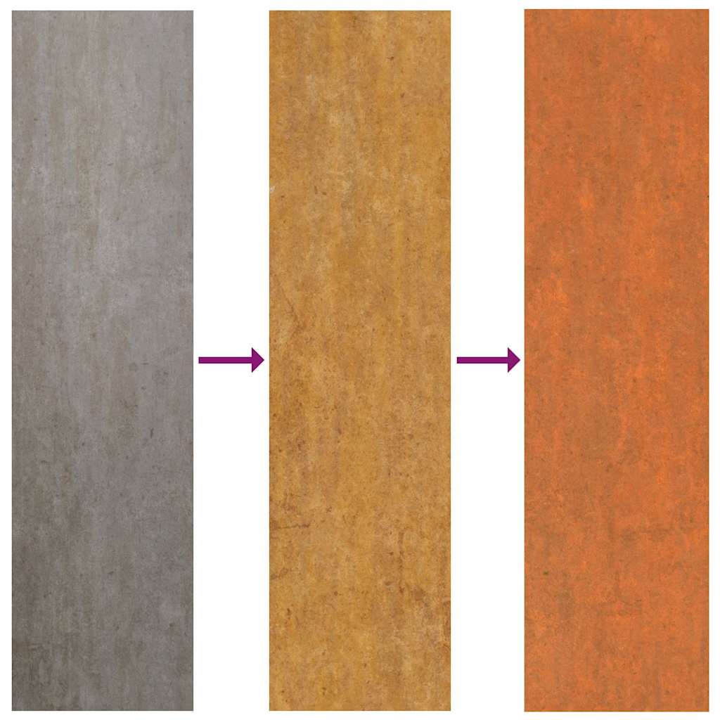 vidaXL Takplåt 12 st rostfärgad 80x44 cm rosttrögt stål