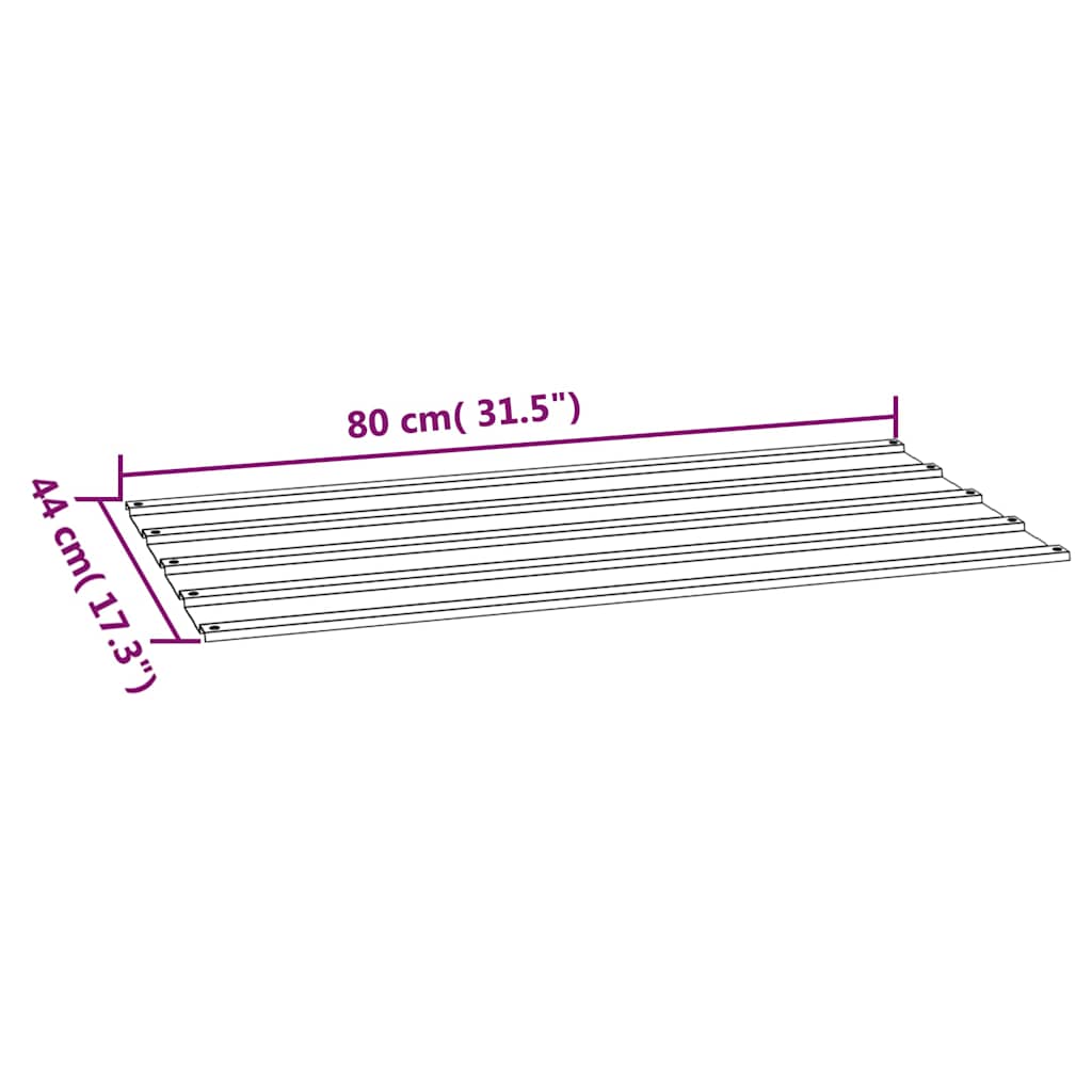 vidaXL Takplåt 12 st rostfärgad 80x44 cm rosttrögt stål