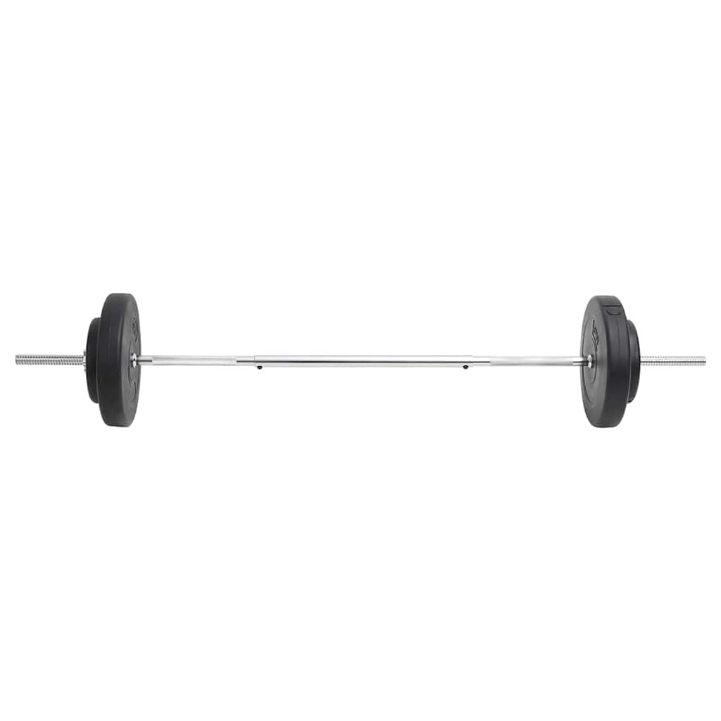 vidaXL Skivstång med vikter set 30 kg