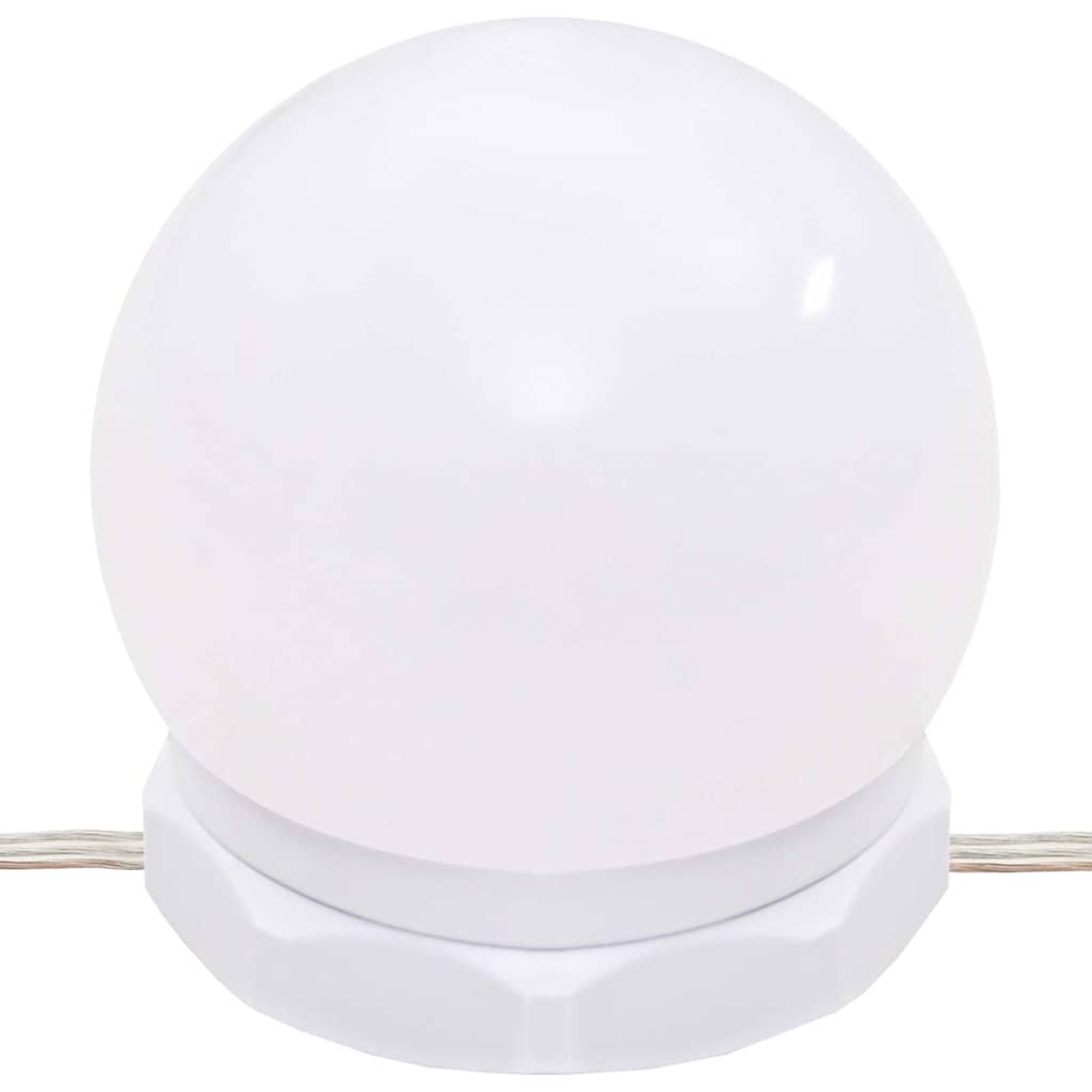 vidaXL Sminkbord LED vit konstruerat trä