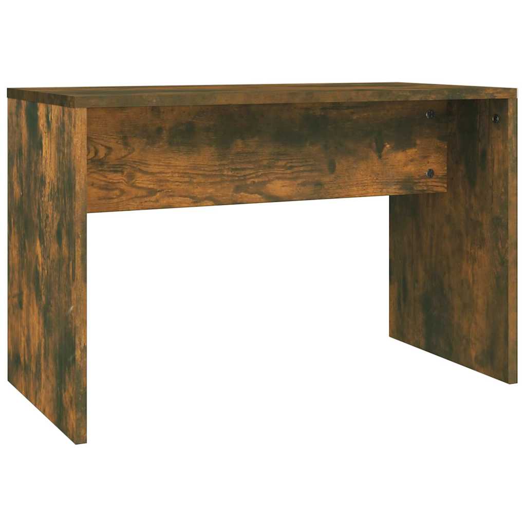 vidaXL Sminkbord set rökfärgad ek 86,5x35x136 cm