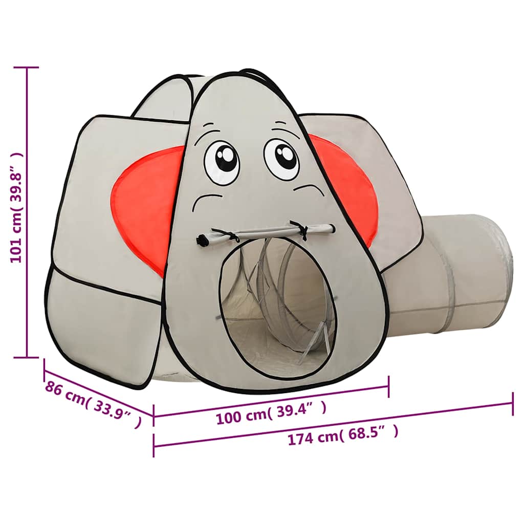 vidaXL Lektält elefant grå 174x86x101 cm