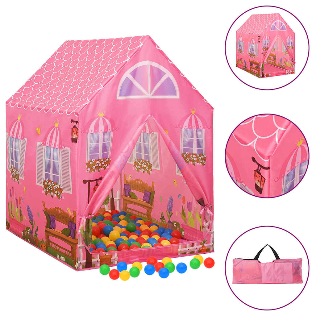 vidaXL Lektält för barn rosa 69x94x104 cm