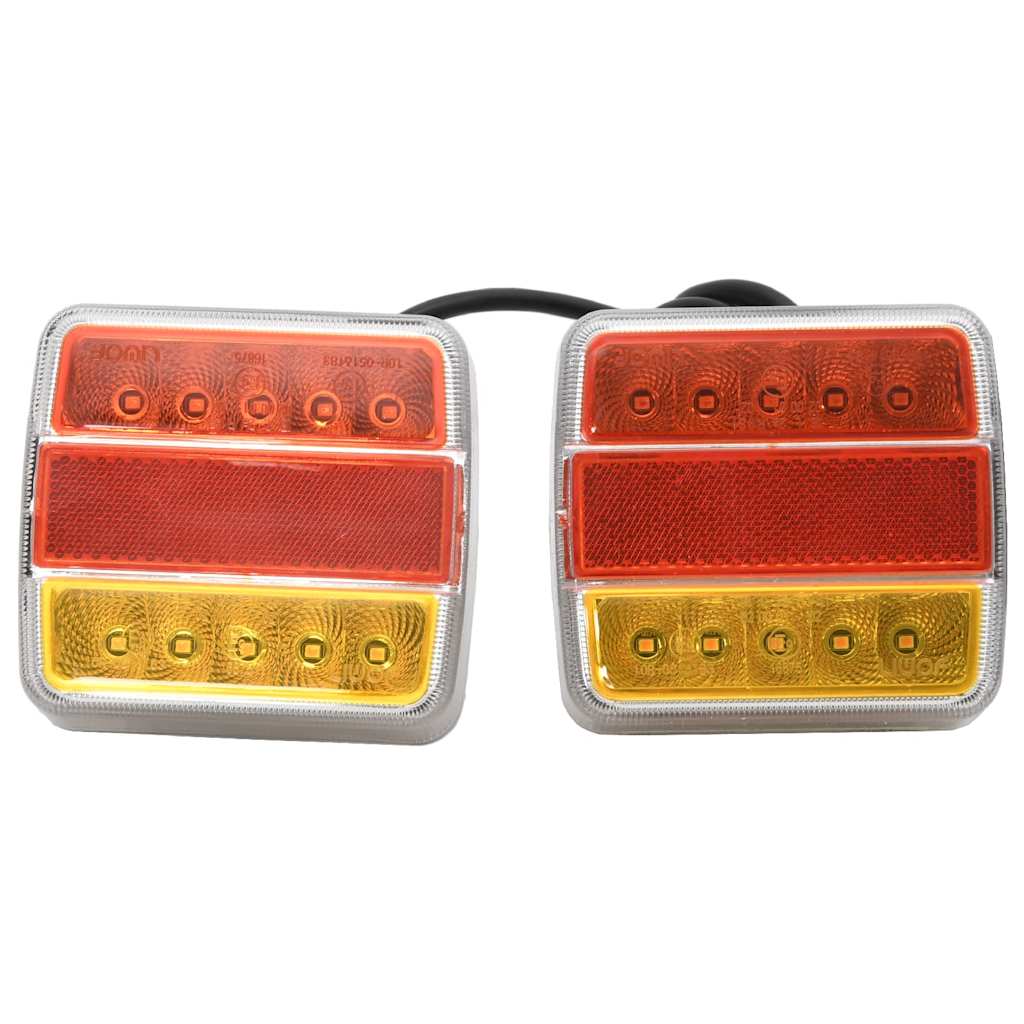 vidaXL Släpvagnsbelysning 2 st röd 10,5x7,5x10 cm 12V glödlampa