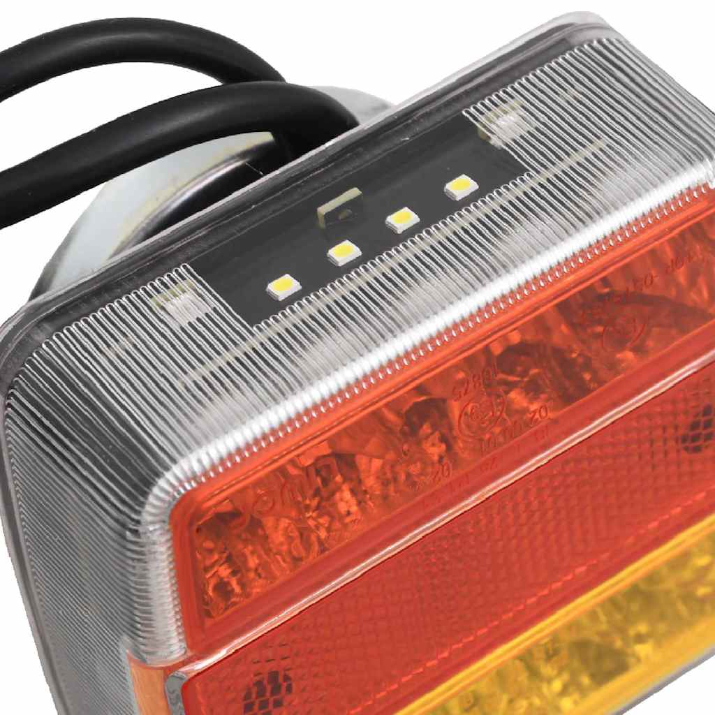 vidaXL Släpvagnsbelysning 2 st röd 10,5x7,5x10 cm 12V glödlampa