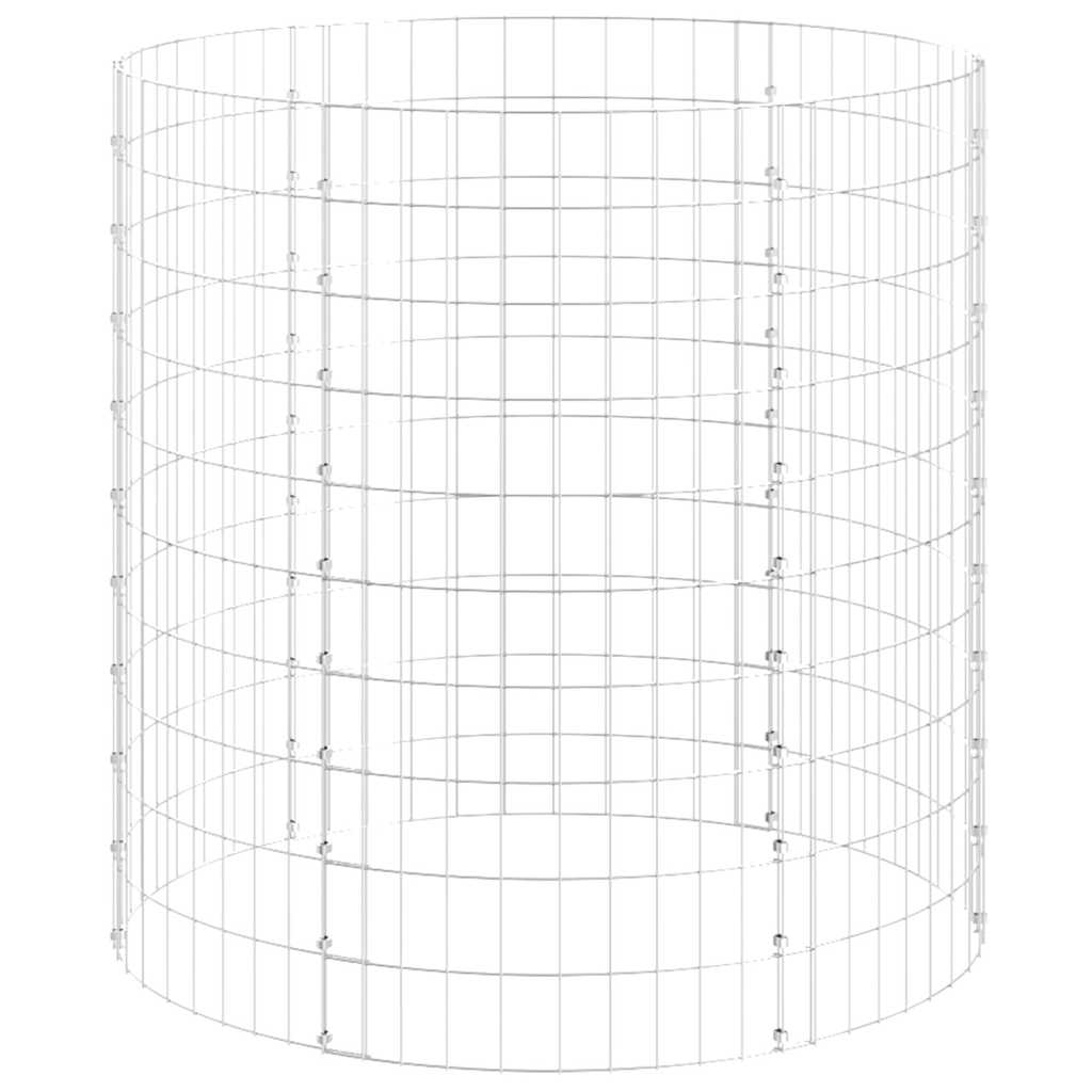 vidaXL Kompost Ø100x100 cm galvaniserat stål
