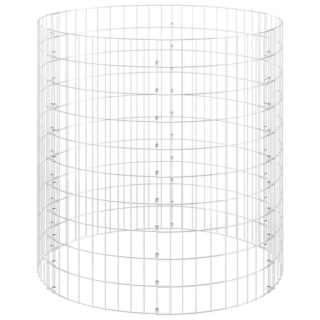 vidaXL Kompost Ø100x100 cm galvaniserat stål