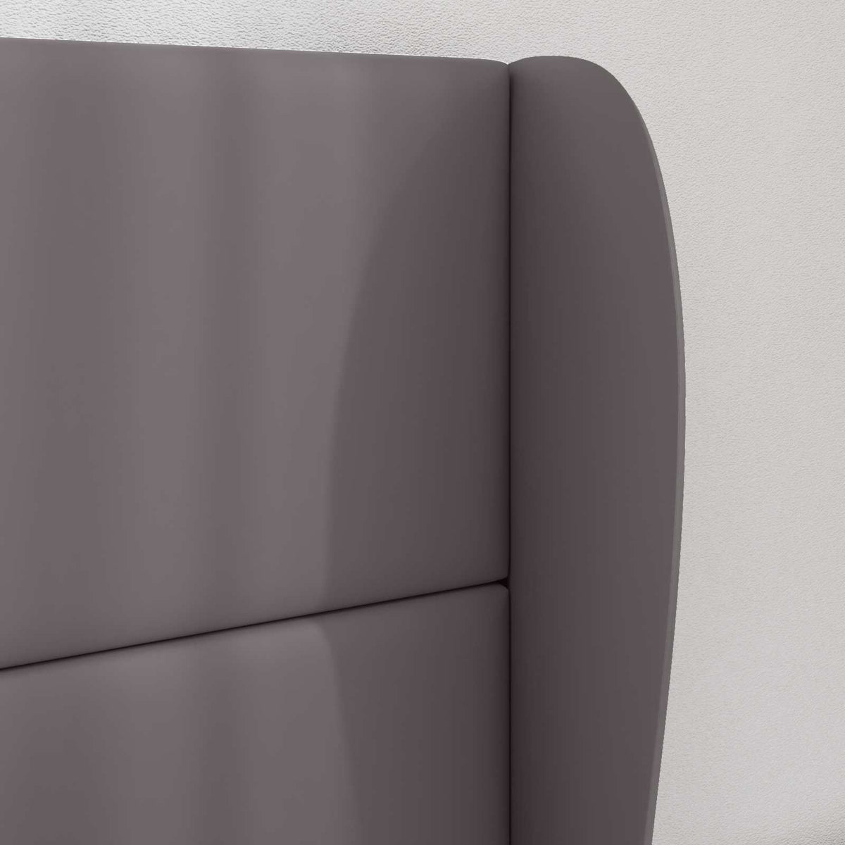 vidaXL Sänggavel Öra Dämpad Grå 80 x 23 x 6 cm PVC