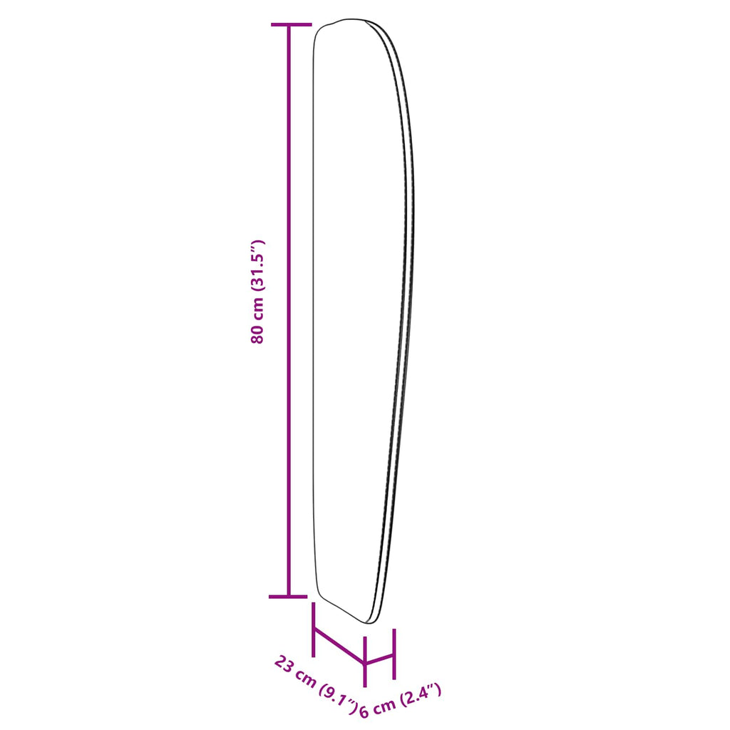 vidaXL Sänggavel Öra Dämpad Grå 80 x 23 x 6 cm PVC