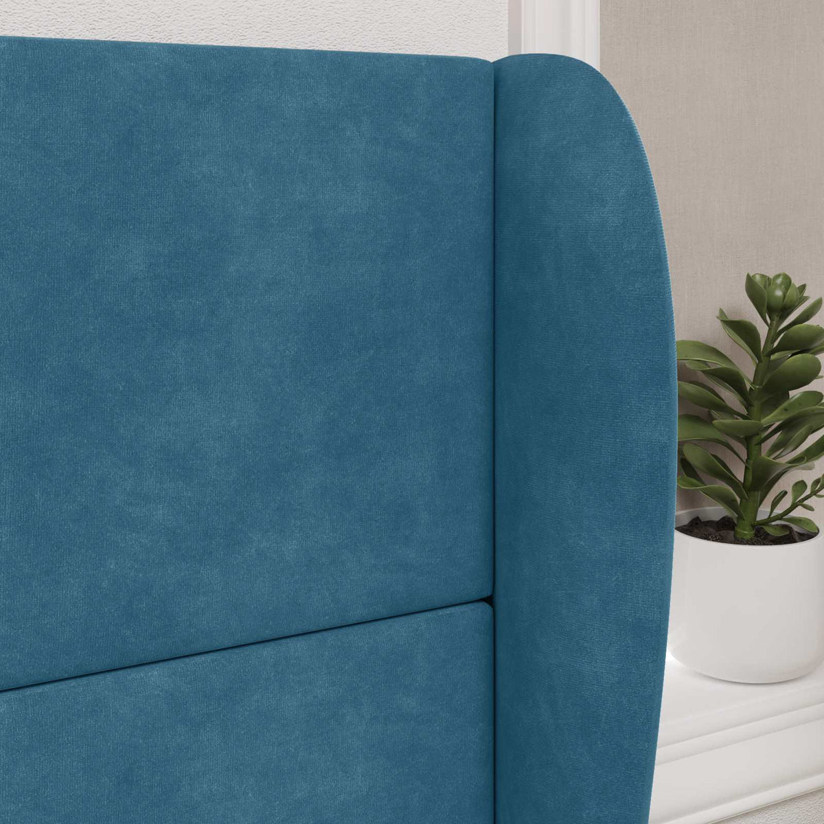 vidaXL Sänggavel Öra Blå 80 x 23 x 6 cm Sammet