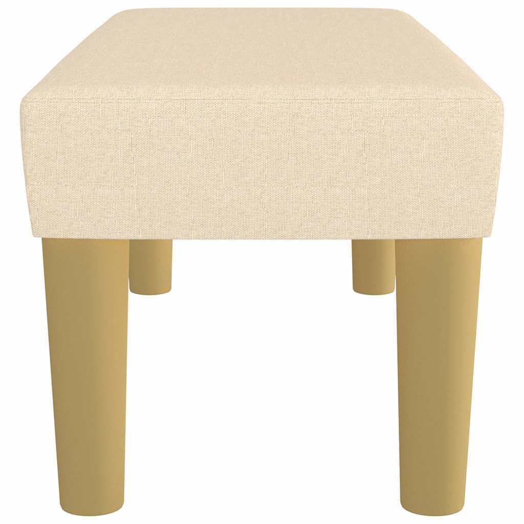 vidaXL Bänk gräddvit 70x30x30 cm tyg