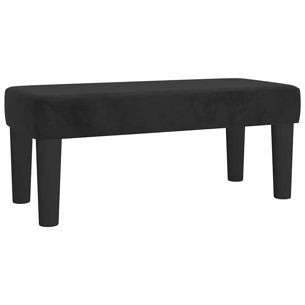 vidaXL Bänk svart 70x30x30 cm sammet