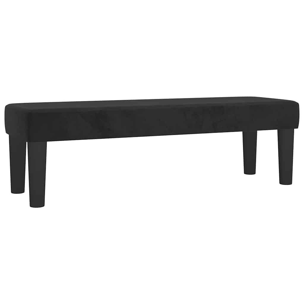 vidaXL Bänk svart 100x30x30 cm sammet